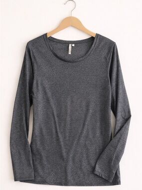 Banana Republic Long Sleeve Metallic Charcoal Small